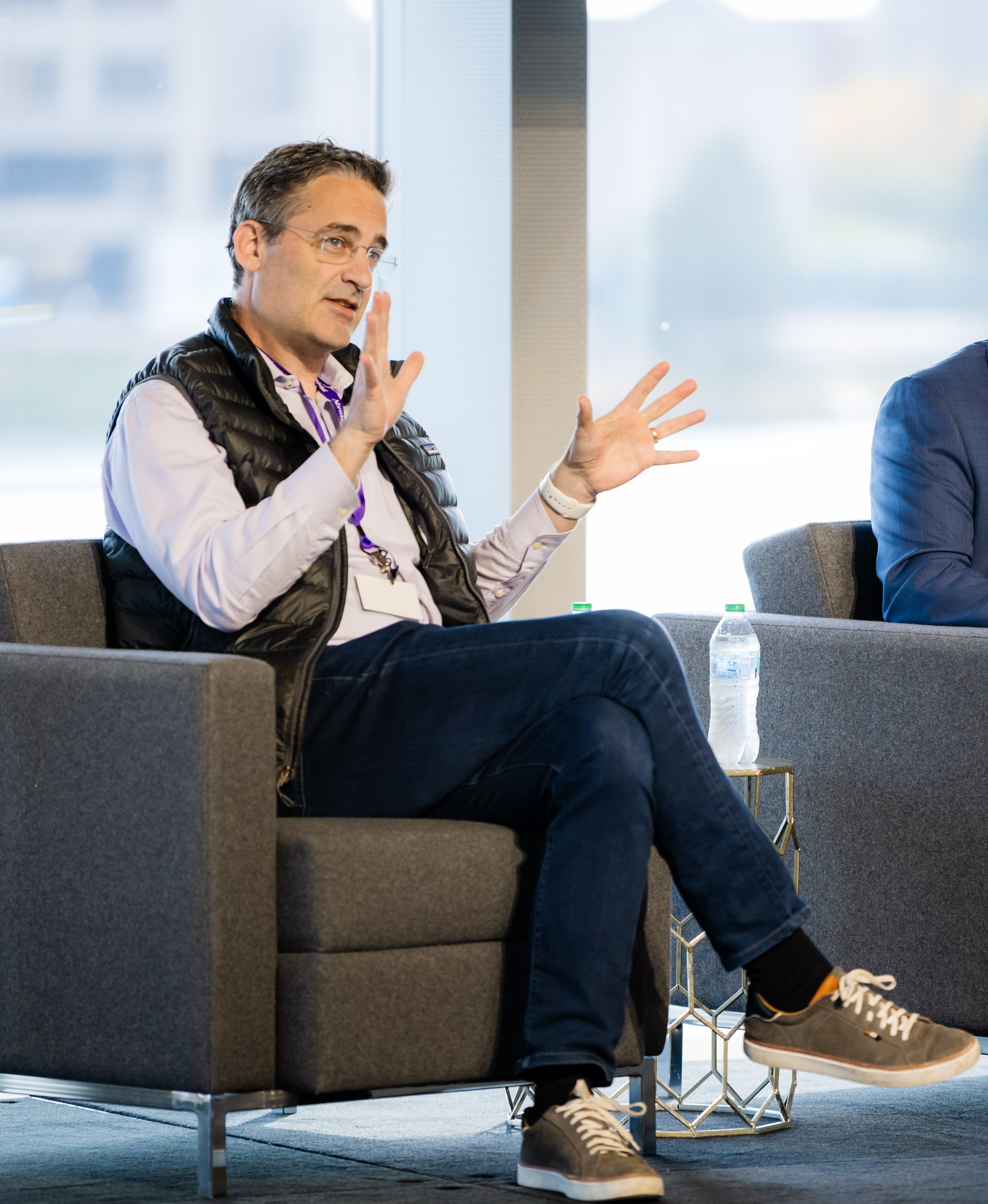 Joe Dwyer speaking about AI at the 2024 Kellogg PEVC Conference